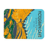 Pictograph Cave Staat Park Montana Vintag Magnet (Horizontal)