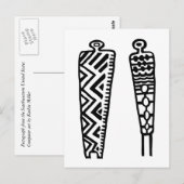 Pictograph Men-BW Postkarte (Vorne/Hinten)