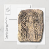 Pictograph men-stone postkarte (Vorne/Hinten)