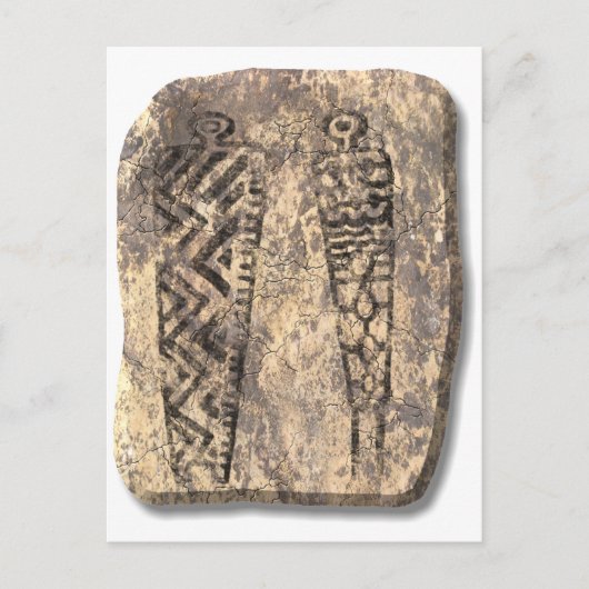 Pictograph men-stone postkarte (Vorderseite)