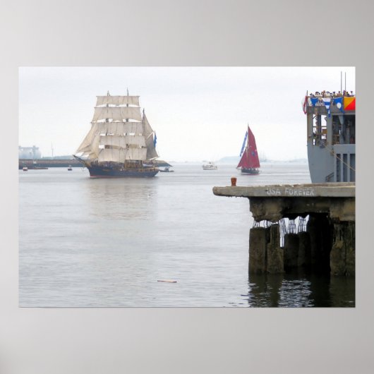 Picton Castle gefolgt von Jolly Brise Poster (Vorne)