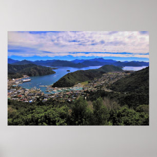 Picton und Marlborough Sound Poster