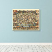Pictorial Map of Cambridge, England Leinwanddruck (Insitu (Holzboden))