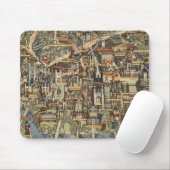 Pictorial Map of Cambridge, England Mousepad (Mit Mouse)