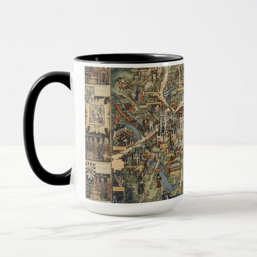 Pictorial Map of Cambridge, England Tasse (Links)