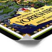 Pictorial Map Yorkshire Travel Poster (Ecke)