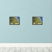 Pictorial Map Yorkshire Travel Poster Bilderwand Sets (Holzboden)