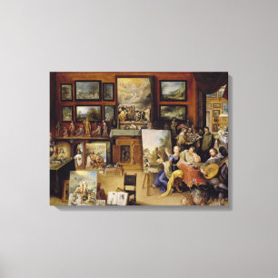 Pictura, Poesis und Musica in einem Pronkkamer Leinwanddruck