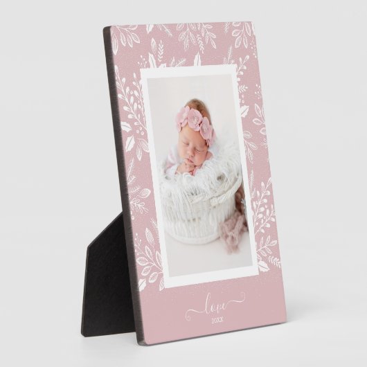 Picture Easel Pink Frameless Foto Holder Fotoplatte (Seite)