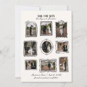 Picture Frames Hand Drawn Save The Date Card (Vorderseite)