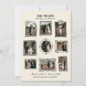 Picture Frames Hand Drawn Save The Date Card (Vorderseite)