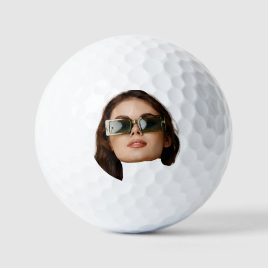 Picture Golf Ball, Golf Ball mit Gesicht, Foto (Vorderseite)