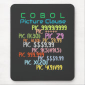 Picture-Klausel in der Cobol-Programmierung Mousepad (Vorne)