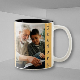 Picture perfect gift for Grandpa Zweifarbige Tasse