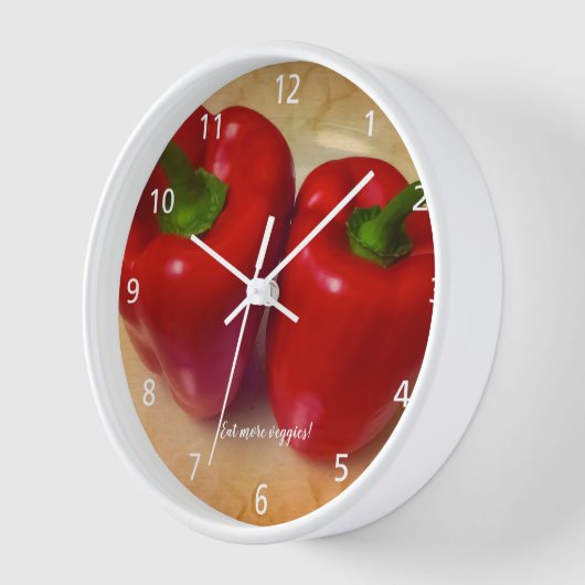Picture Perfect Red Paprikaschoten Wall Clock Uhr (Winkel)