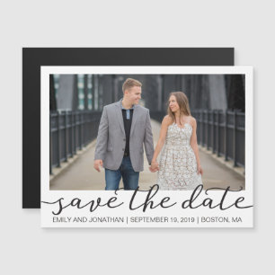 Picture Wedding Save the Date Magnets White Border Magneteinladung