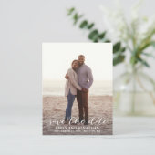 Picture Wedding Save the Date Postcard, One Foto Postkarte (Stehend Vorderseite)