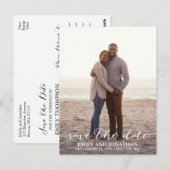 Picture Wedding Save the Date Postcard, One Foto Postkarte (Vorne/Hinten)