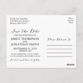 Picture Wedding Save the Date Postcard, One Foto Postkarte (Rückseite)