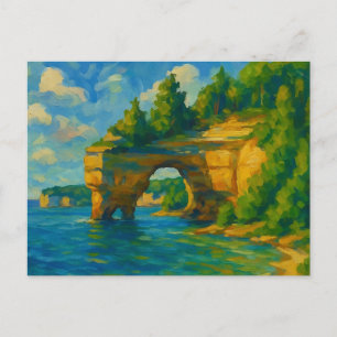 Pictured Rocks Michigan Feiertagspostkarte