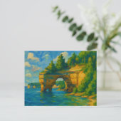 Pictured Rocks Michigan Postkarte (Stehend Vorderseite)