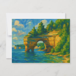 Pictured Rocks Michigan Postkarte