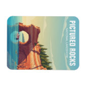 Pictured Rocks Michigan Reise Magnet (Horizontal)