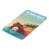 Pictured Rocks Michigan Reise Magnet (Linke Seite)