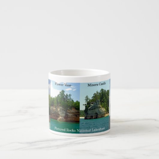 Pictured Rocks National Lakeshore Espresso Tasse (Vorderseite)