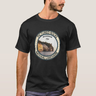 Pictured Rocks National Lakeshore Michigan Abzeich T-Shirt