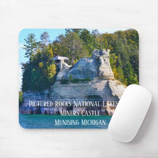 Pictured Rocks National Lakeshore Miners Castle Mousepad (Mit Mouse)
