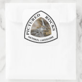 Pictured Rocks National Lakeshore Quadratischer Aufkleber (Tasche)