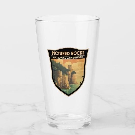 Pictured Rocks National Lakeshore Reisen Vintag Glas (Vorderseite)
