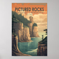 Pictured Rocks National Lakeshore Reisen Vintag