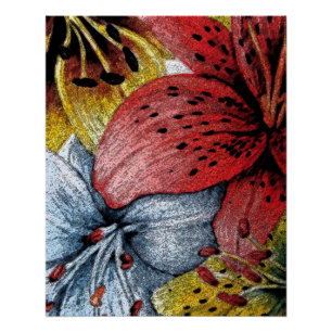 picturere der modernen Kunst der gelben und blauen Poster