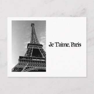 Pictures_of_Eiffel_Tower_black_and_white, Je T'.. Postkarte