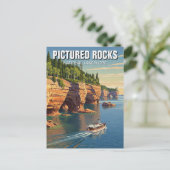 Pictures Rocks Michigan Travel Postkarte (Stehend Vorderseite)