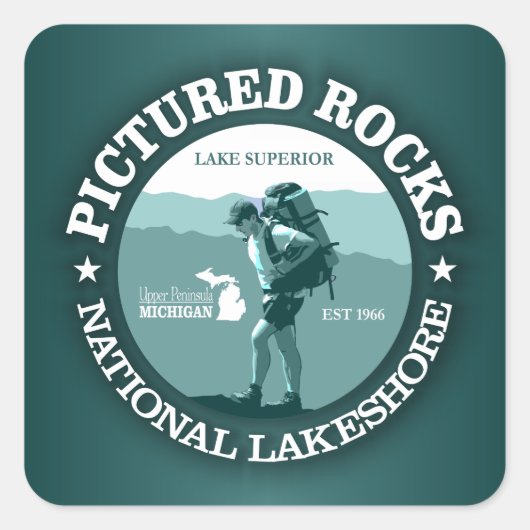 Pictures Rocks NP Quadratischer Aufkleber (Vorderseite)