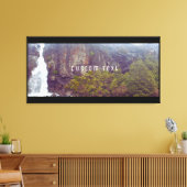 PICTURESQUE ALPINE WATERFALL LANDSCHAFTLICHES FOTO LEINWANDDRUCK (Insitu (Wohnzimmer))