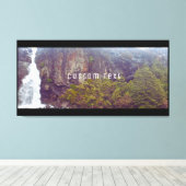 PICTURESQUE ALPINE WATERFALL LANDSCHAFTLICHES FOTO LEINWANDDRUCK (Insitu (Holzboden))