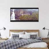 PICTURESQUE ALPINE WATERFALL LANDSCHAFTLICHES FOTO LEINWANDDRUCK (Insitu (Schlafzimmer))