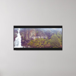 PICTURESQUE ALPINE WATERFALL LANDSCHAFTLICHES FOTO LEINWANDDRUCK