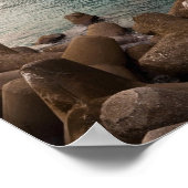 Picturesque Amalfi Coast, Italy Seaside Town Poster (Ecke)