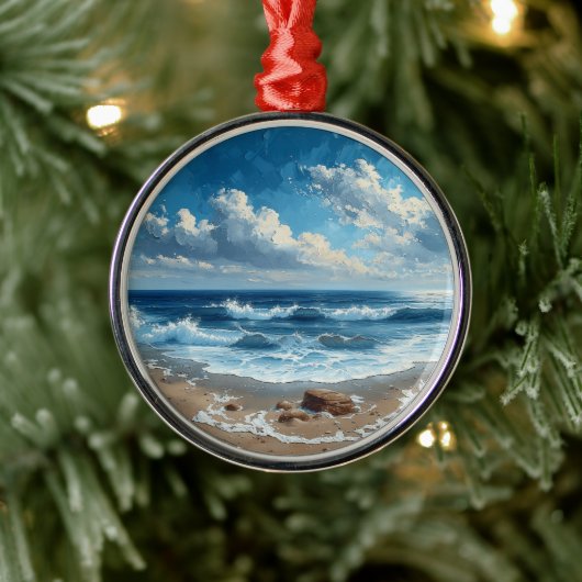 Picturesque Beach - Schöne Strandlandschaft Ornament Aus Metall (Baum)