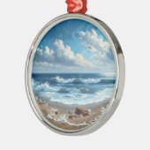 Picturesque Beach - Schöne Strandlandschaft Ornament Aus Metall (Links)