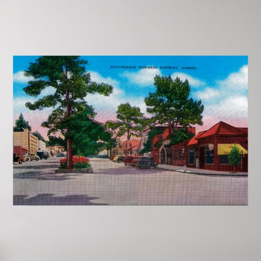 Picturesque Business District, Carmel Poster (Vorne)
