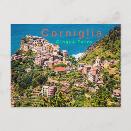 Picturesque Corniglia Cinque Terre Italien Postkarte (Vorderseite)