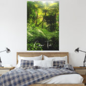 PICTURESQUE GREEN FOREST FERN FROND LANDSCHAFTLICH LEINWANDDRUCK (Insitu (Schlafzimmer))