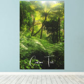 PICTURESQUE GREEN FOREST FERN FROND LANDSCHAFTLICH LEINWANDDRUCK (Insitu (Holzboden))