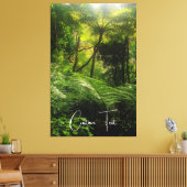 PICTURESQUE GREEN FOREST FERN FROND LANDSCHAFTLICH LEINWANDDRUCK (Insitu (Wohnzimmer))